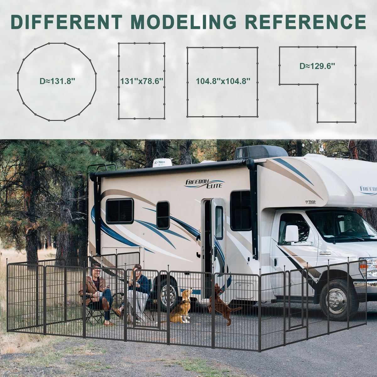 16 Panel 40" Height Dog Playpen with Doors G870230