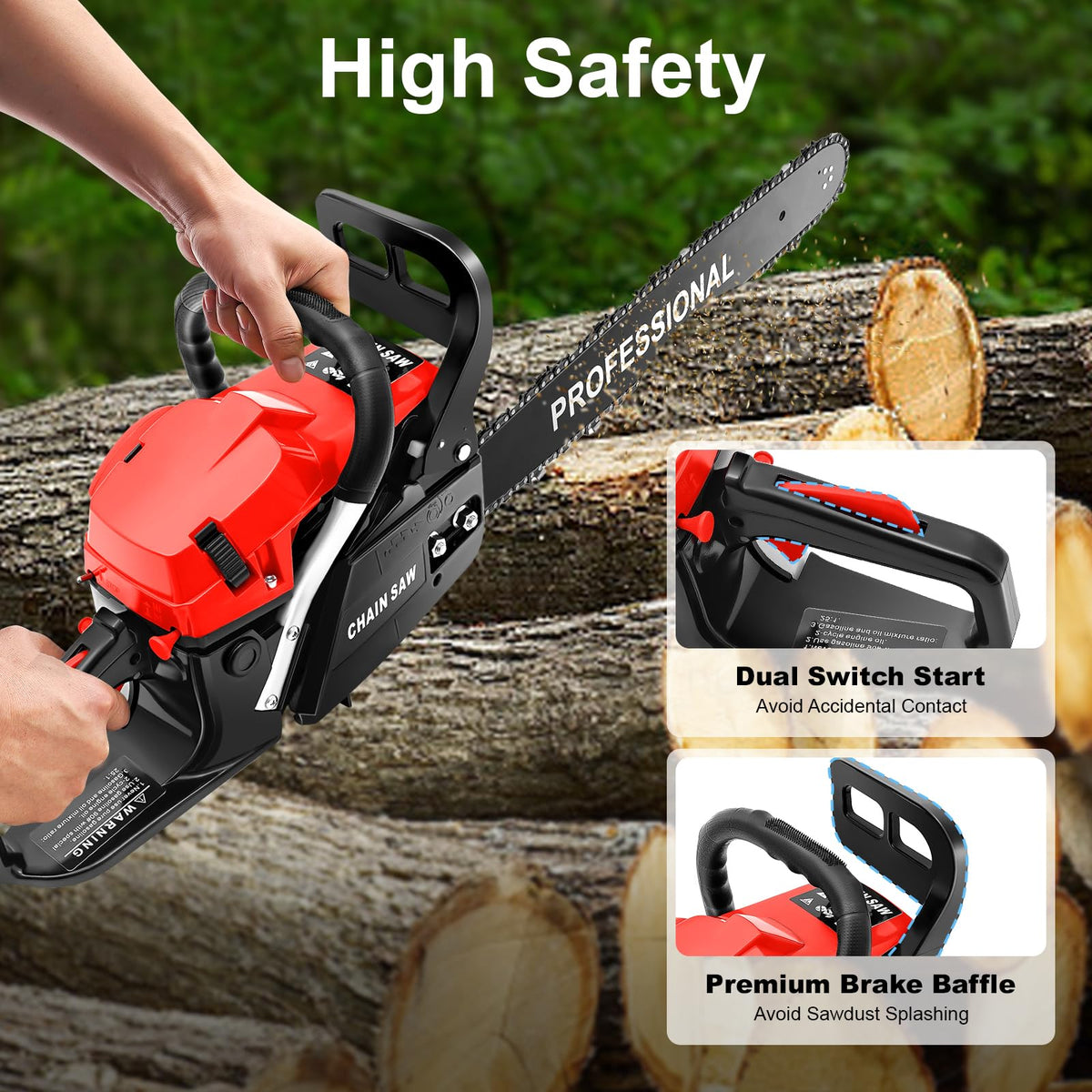 20 Inch 58cc Gas Chainsaw S47859