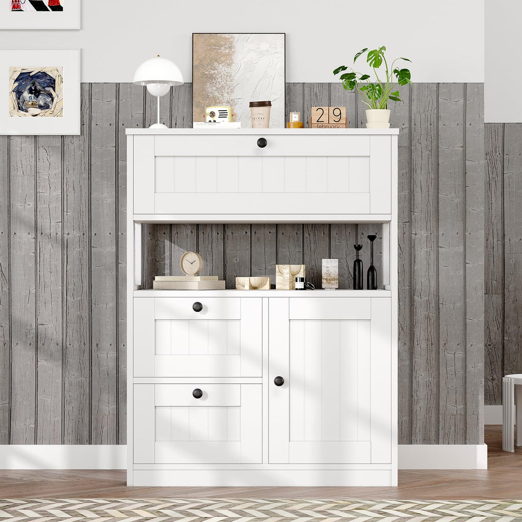 Bathroom Floor Storage Cabinet with 1 Door and 3 Drawers Y293