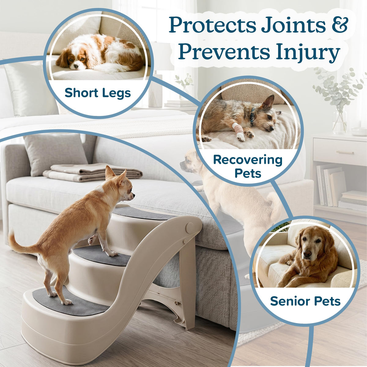 3-Step Dog Stairs with Safety Locking Pins L6666