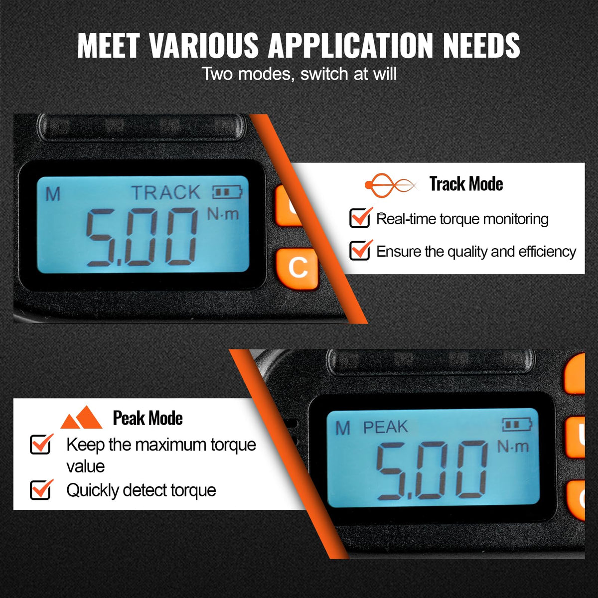 1/4" Drive Digital Torque Screwdriver with LCD, Bits & Case F354