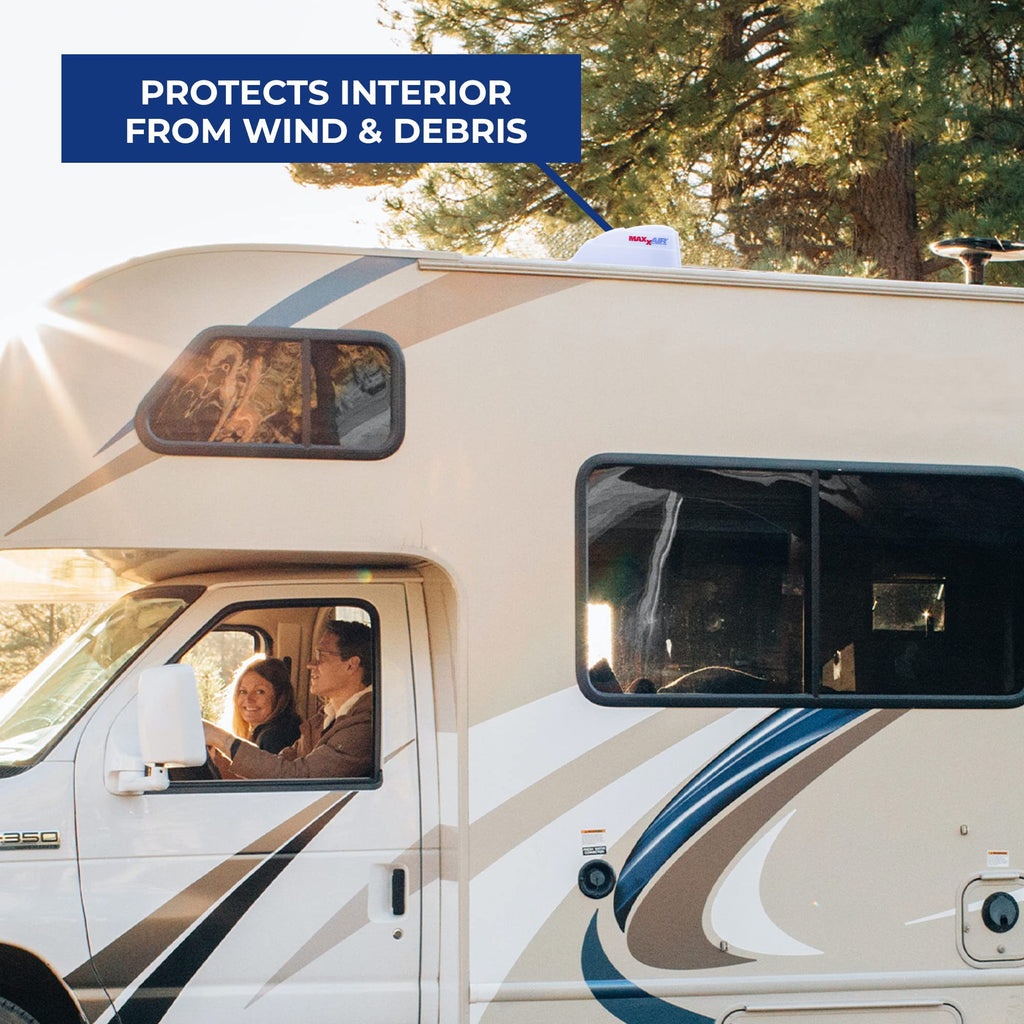 White RV Roof Vent Cover B417