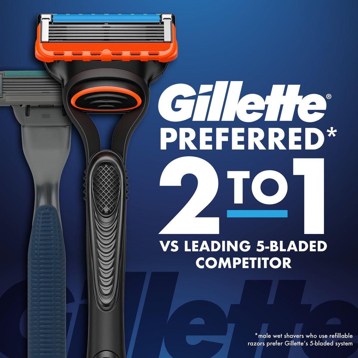 5-Blade Razor Refills with Precision Trimmer, 6 Count Y9208
