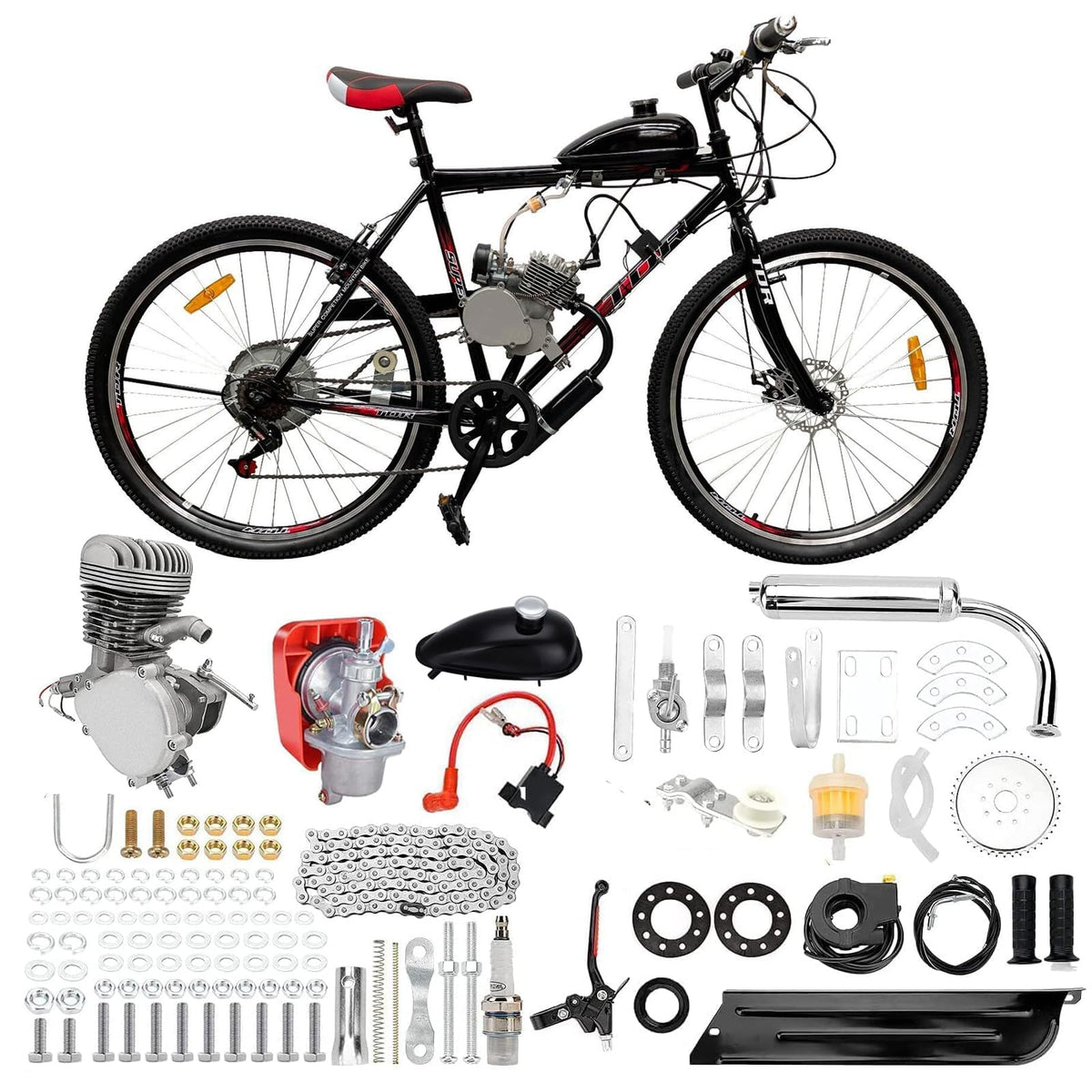 2 Stroke Petrol Bicycle Engine Kit 36 Tooth Sprocket T255