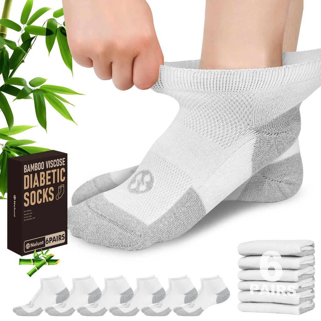 Low Cut Diabetic Socks 6 Pairs G9021