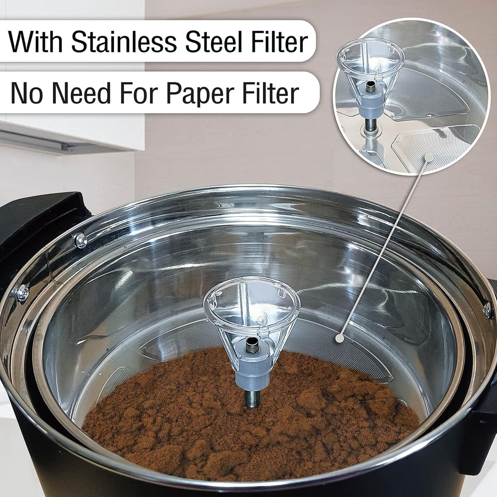 50-Cup Stainless Steel Commercial Coffee Urn P553