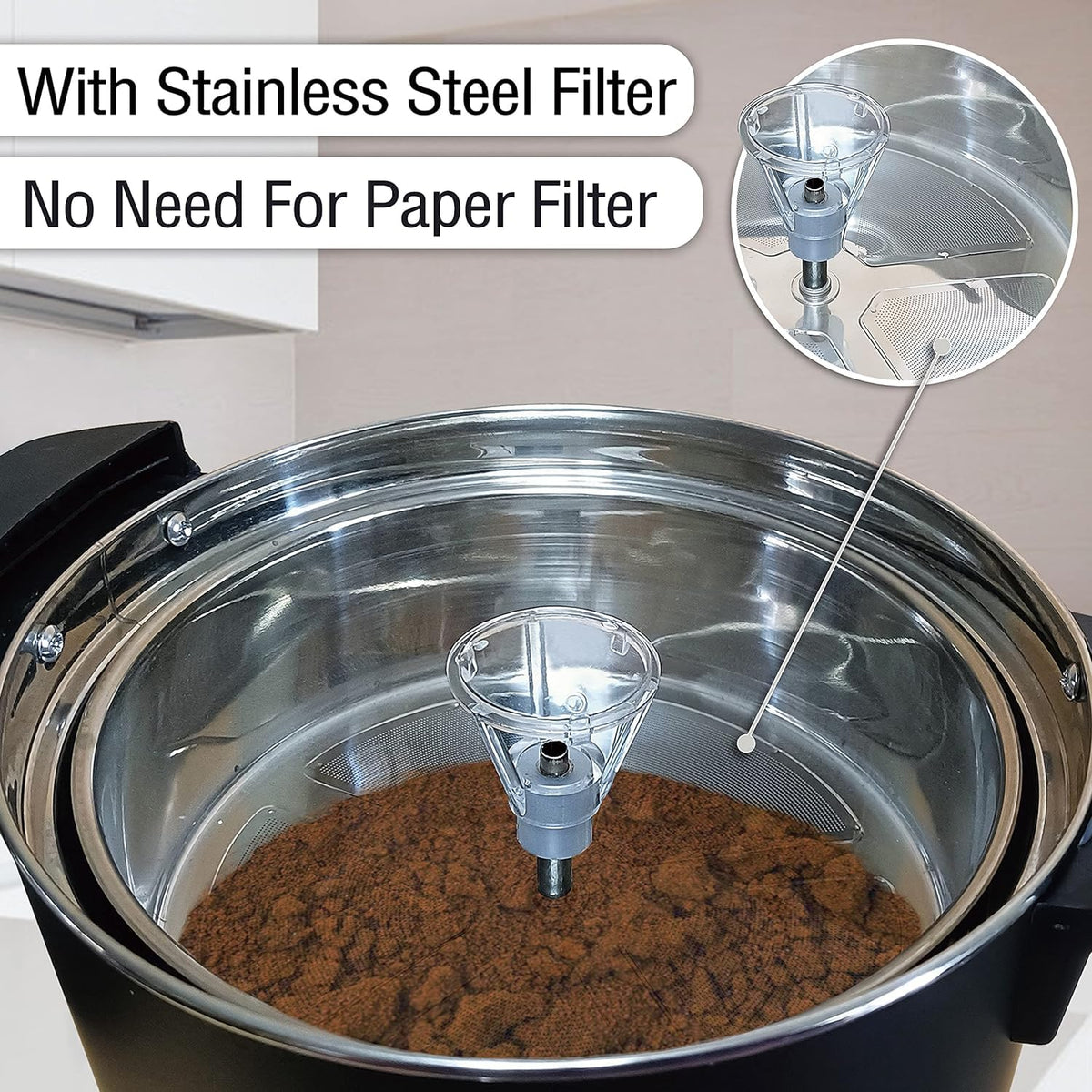 50-Cup Stainless Steel Commercial Coffee Urn P553