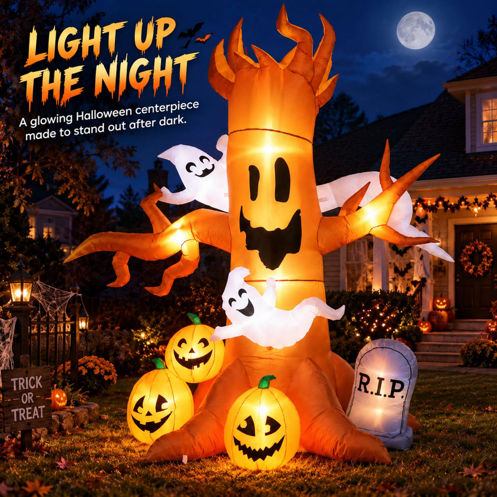 8FT Halloween Inflatable Ghost Tree Decoration V5012