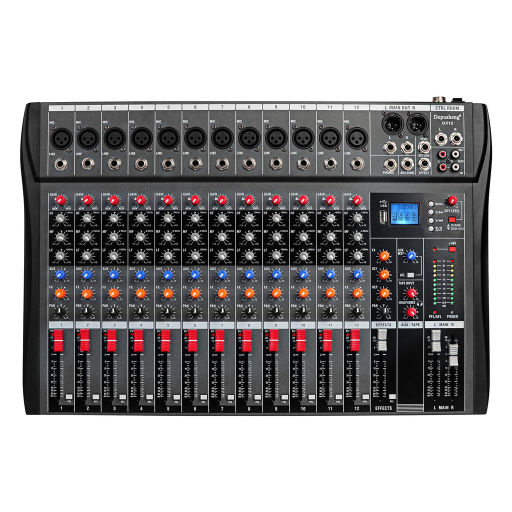 12 Channel Black USB Audio Mixer Q37683