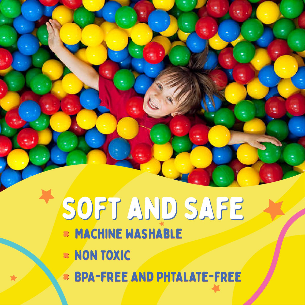 200 Count Plastic Ball Pit Balls Z756