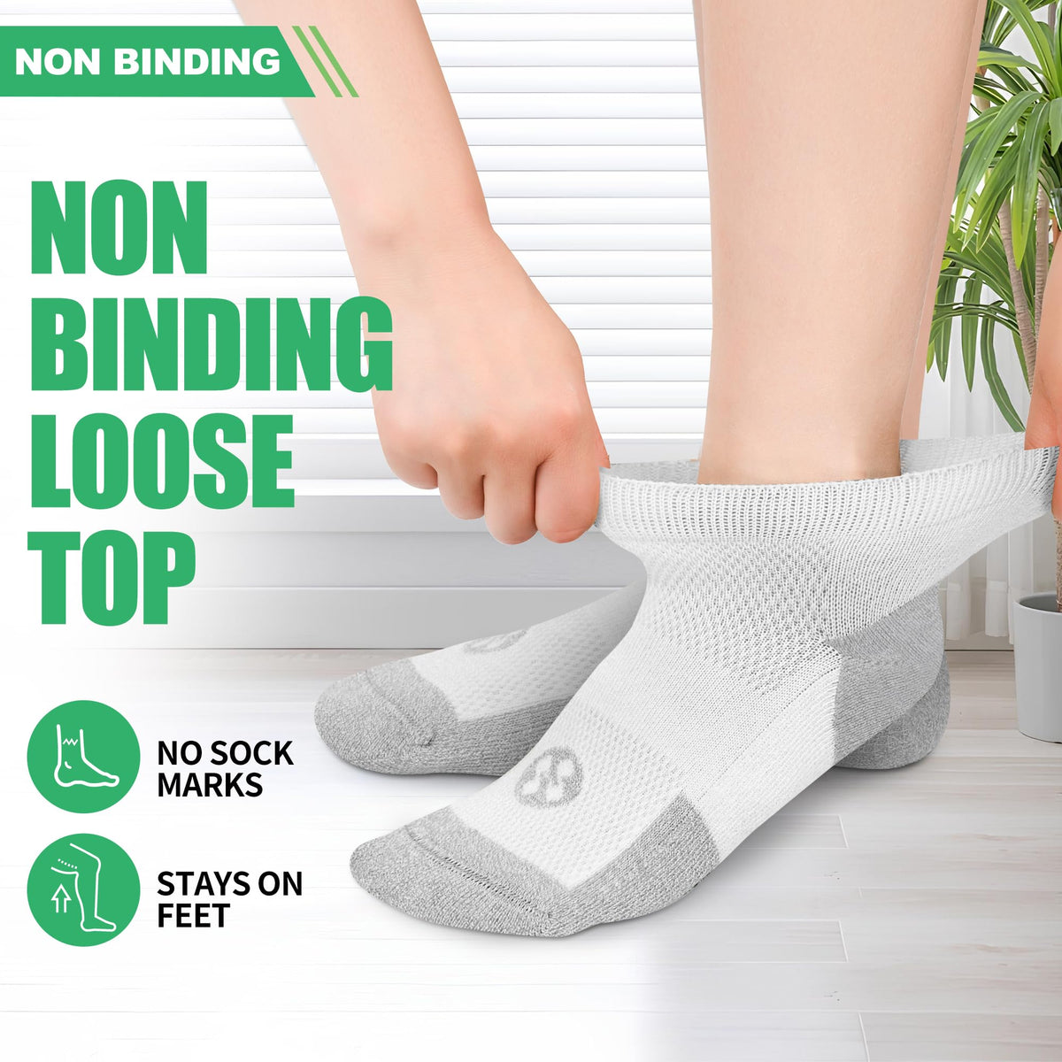 Low Cut Diabetic Socks 6 Pairs G9021
