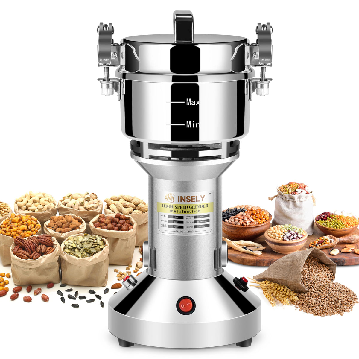 150g Electric Stainless Steel Grain Mill P535