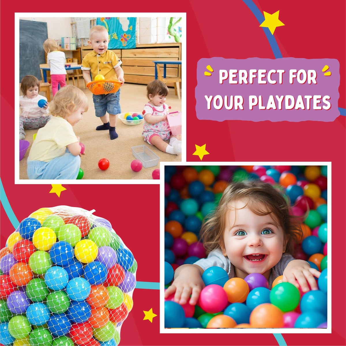 200 Count Plastic Ball Pit Balls Z756