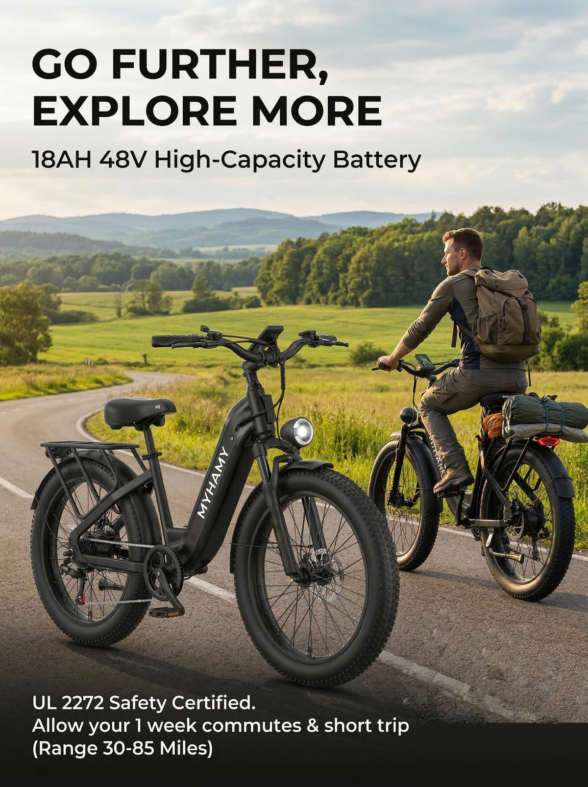 2000W Electric Bike 24 Fat Tire 48V 18Ah Step-Thru I674681