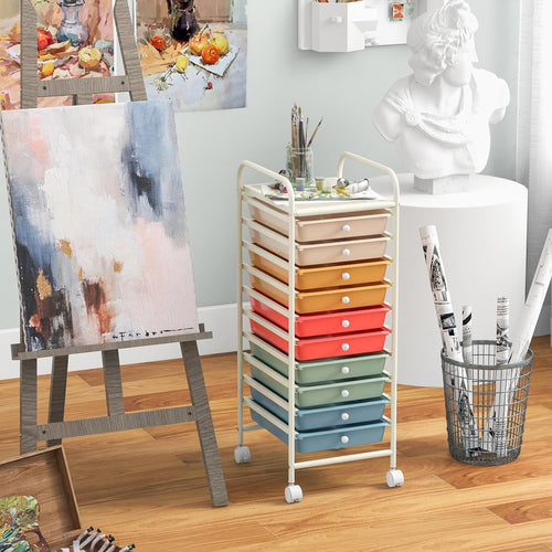 10 Drawer Rolling Cart S209