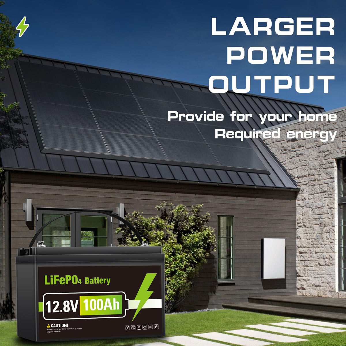 12V 100AH LiFePO4 Lithium Battery P8687