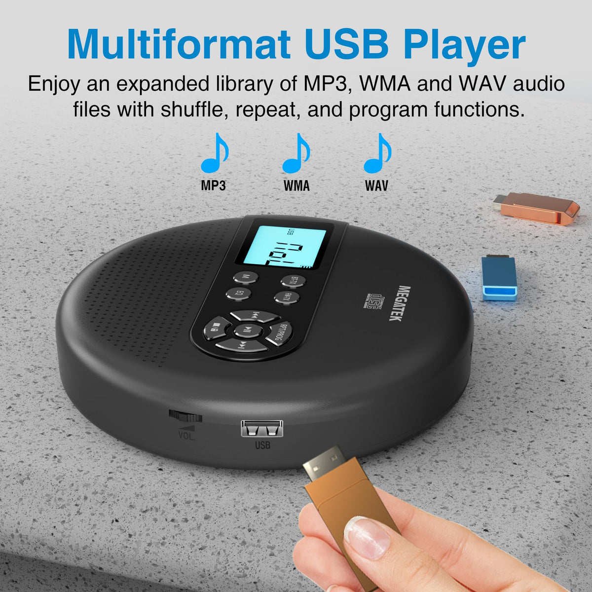 Portable CD Player with Bluetooth I9444