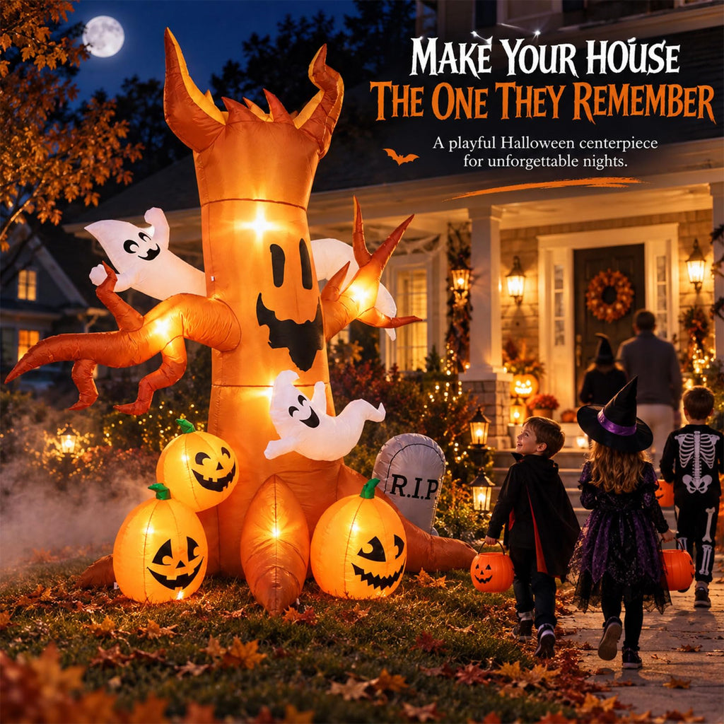 8FT Halloween Inflatable Ghost Tree Decoration V5012