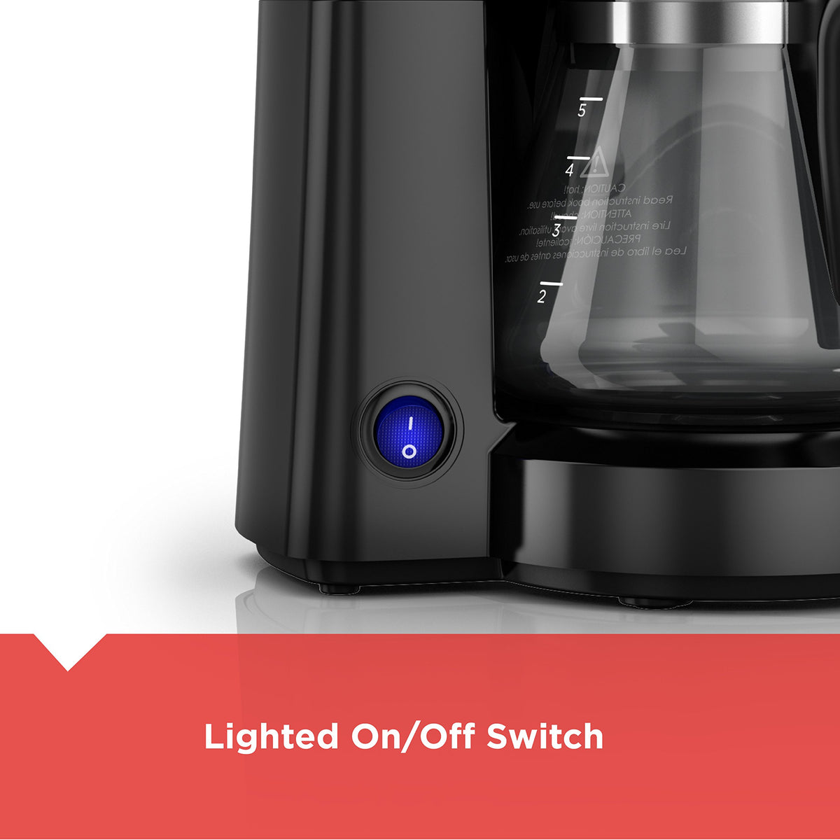 4-in-1 5-Cup Coffee Maker, Black F60998