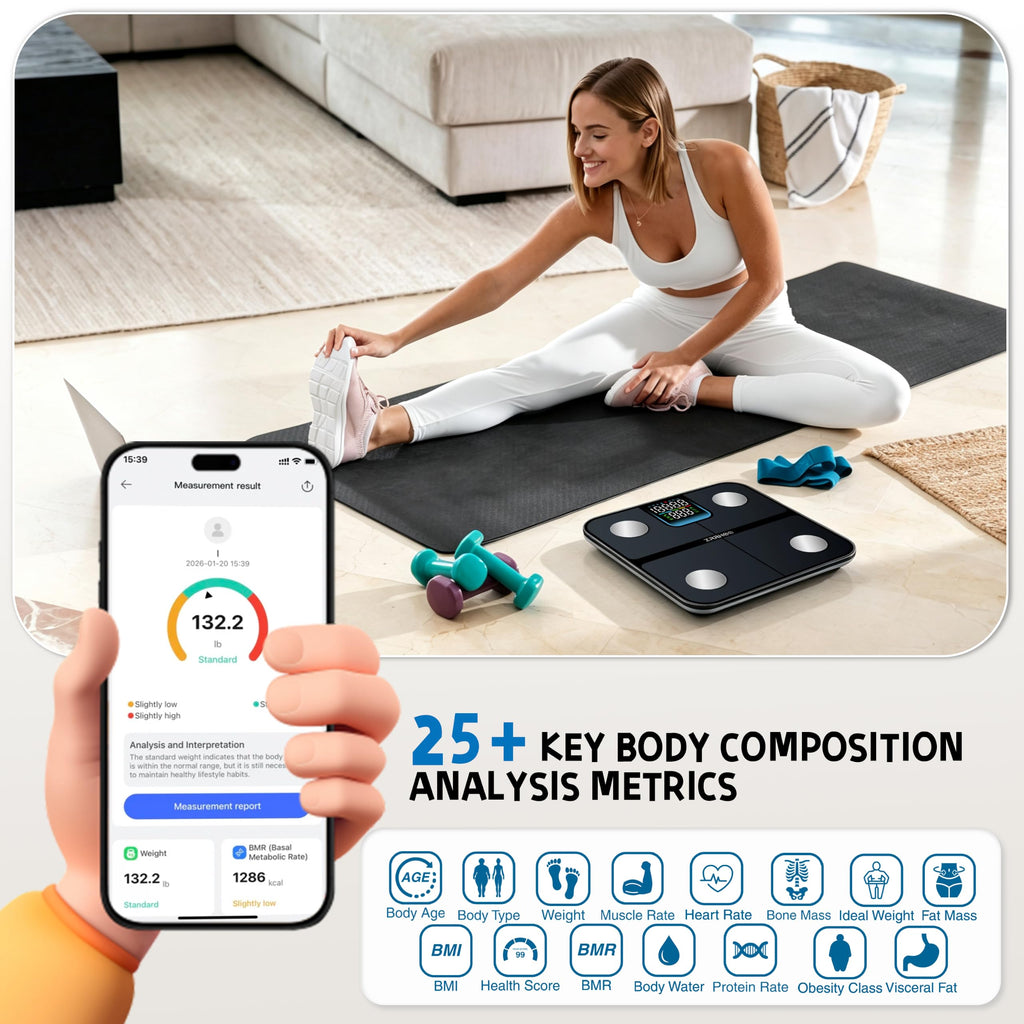 25 Body Composition Bluetooth Digital Weight Scale V382134