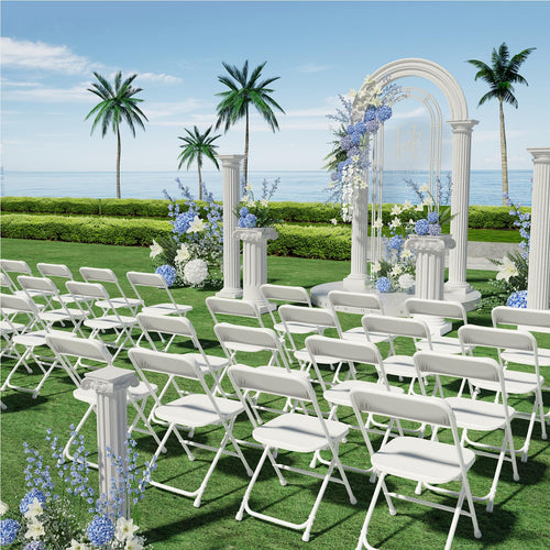 10 Pack Folding Chairs with Steel Frame P8112