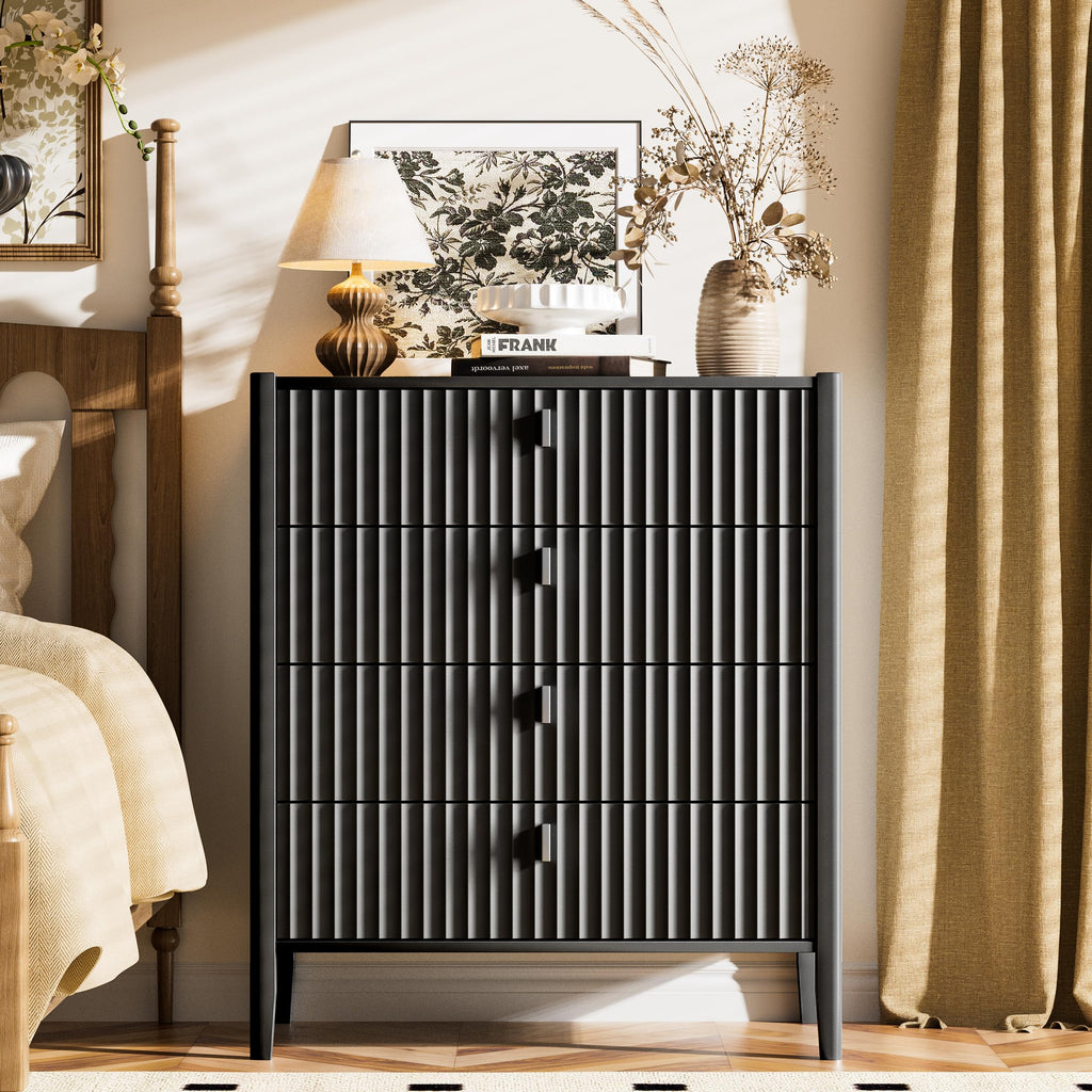 Black 4 Drawer Dresser O46195