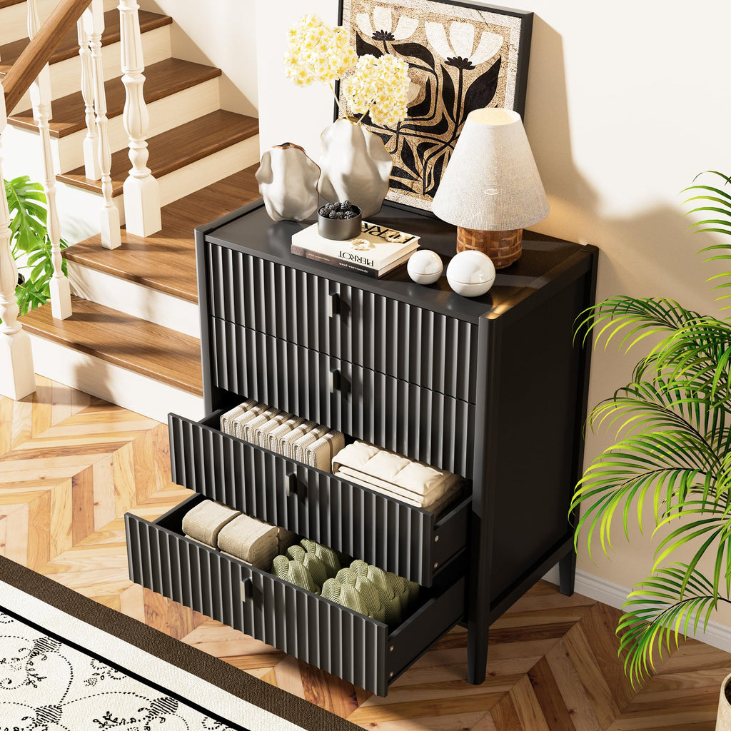 Black 4 Drawer Dresser O46195