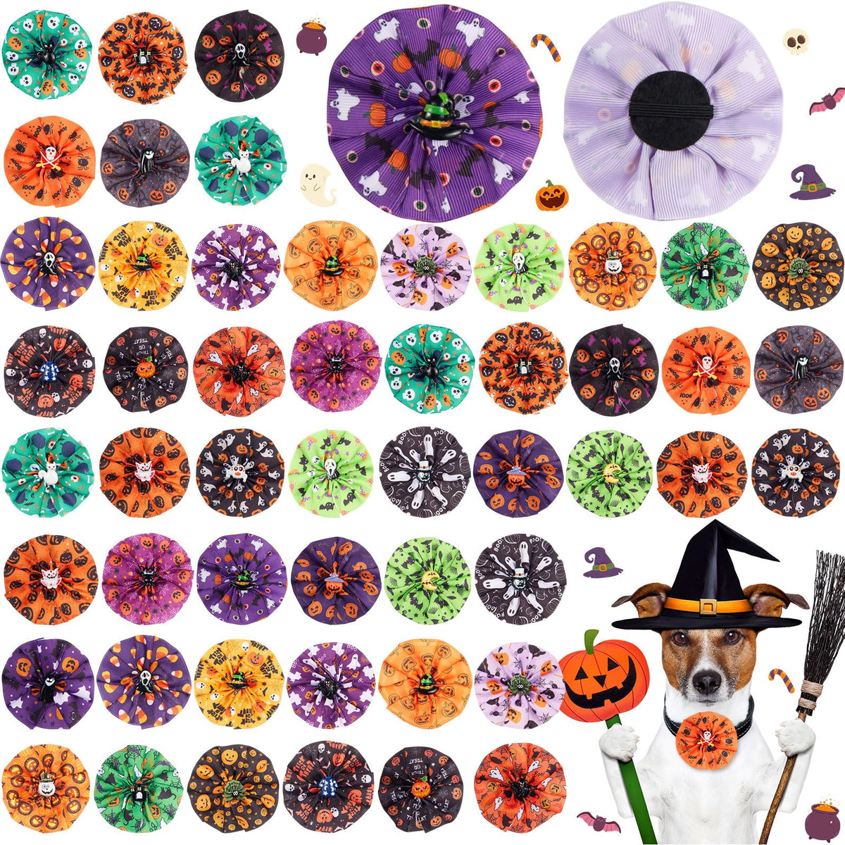 50 Pcs Dog Collar Bows K863
