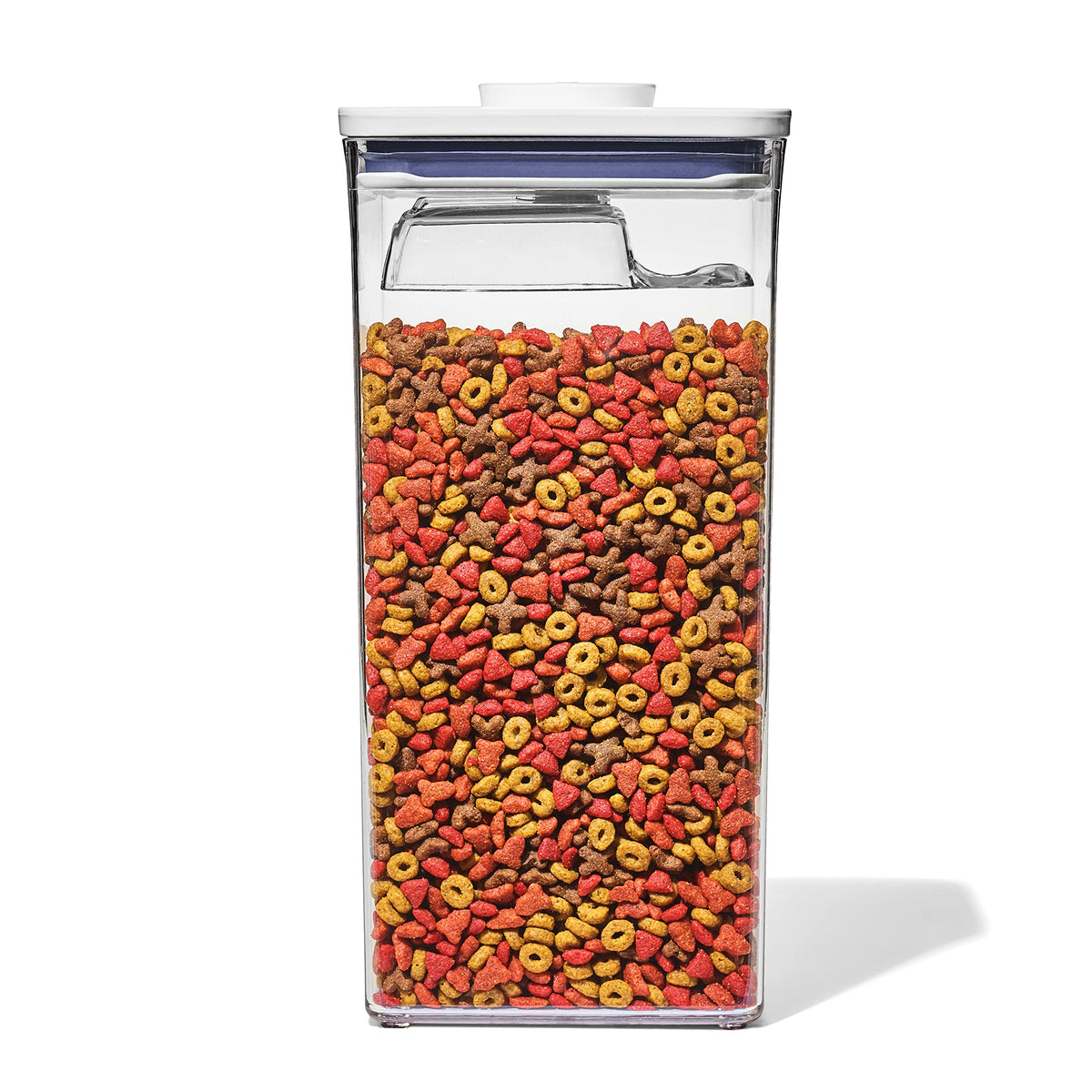 6.0 Qt Airtight BPA Free Clear Pet Food Storage Container with Half Scoop K82095