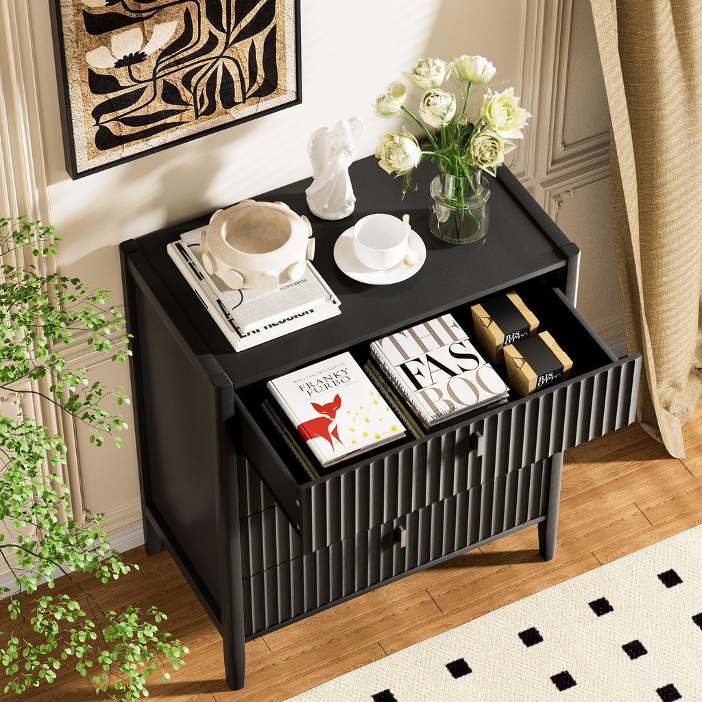 Black 4 Drawer Dresser O46195